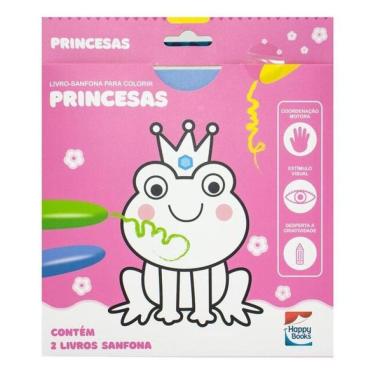 Imagem de Livro-Sanfona Para Colorir: Princesas