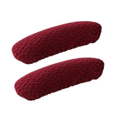 Imagem de Bothyi 1 par de escritórios cadeira de braço Capas de braço de poltrona Tampas de braço para o cotovelo de escritório em casa Concesas de almofada Capas de, Vermelho