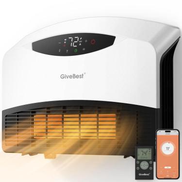 Imagem de Aquecedor elétrico de parede GiveBest WiFi Remote 1500W, sala grande