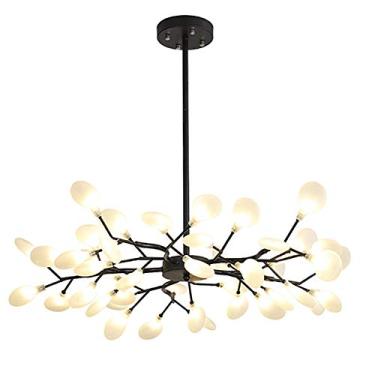 Imagem de Moderno 45 - luzes vaga-lume Sputnik candeeiro suspenso ajustável preto metal industrial durante a luz irregular cromado Plafon LED teto para cozinha pia bar - tela de vidro branco preto e mate