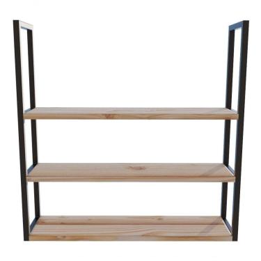Imagem de 3 Tábuas Retrô Madeira Estilo Industrial 80cm Preta
