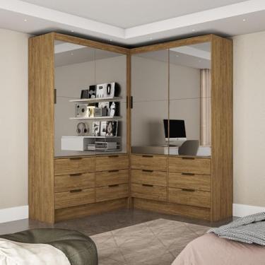 Imagem de Carioca Móveis - Closet Casal Duplo Sevilha 4 Portas Premium 12 Gavetas Carioca Móveis