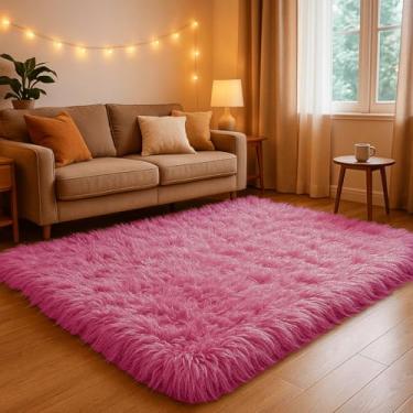 Imagem de Tapete 2,00 X 1,50 Peludo Felpudo Macio Para Quarto Sala(Pink)