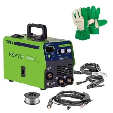 Imagem de Máquina Inversora De Solda Fixmig1355 Bivolt 120a Mig S/Gás Mma Tig + Luva de Raspa Multiuso NEVVO