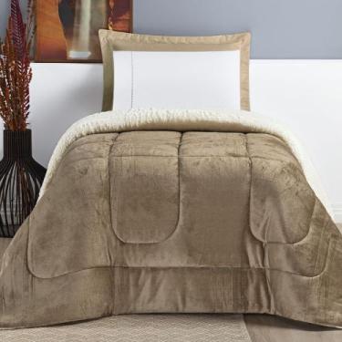 Imagem de Coberdrom Apollo Solteiro Sherpa Manta Flannel Toque Lã de Carneiro - 