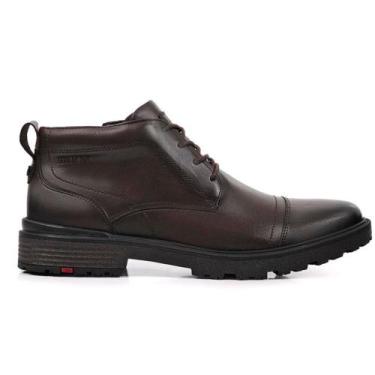 Imagem de Bota Masculina Ferracini Atenas Cano Curto Couro Tratorada, Marrom, 40