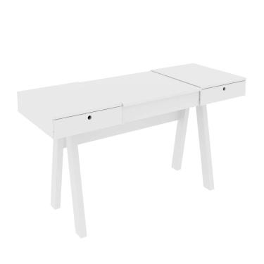 Imagem de Penteadeira Branca com 2 Gavetas e Espelho PE2002 Tecnomobili