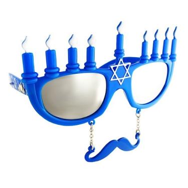 Imagem de Costume Sunglasses Menorah Sun-Staches Party Favors UV400