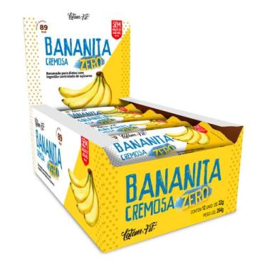 Imagem de Latam Fit Bananita Cremosa Zero, Barra de Banana sem Açúcar, Caixa com 12 unidades