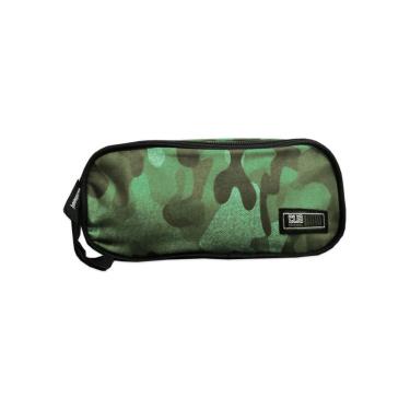 Imagem de Estojo Escolar Duplo Camuflado Com 2 Divisórias Verde Clio