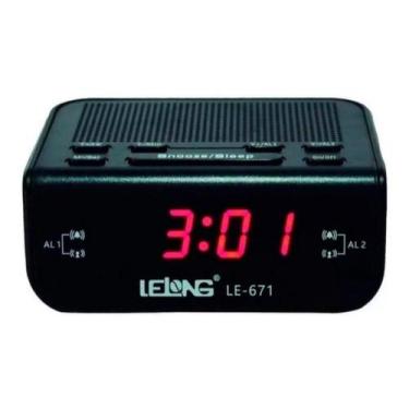 Imagem de Rádio Relógio Digital De Mesa Despertador Lelong Le-671 - Lelong-671 S