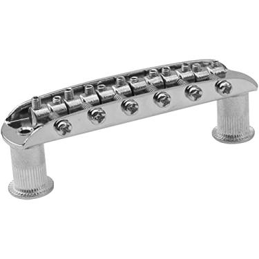 Imagem de 1 Ponte de sela de guitarra ajustável Yootones compatível com Fender Mustang Jaguar e Jazzmaster (cromado)