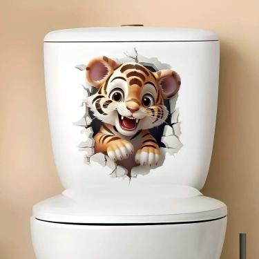 Imagem de Adesivo De Vaso Sanitário Tigre
