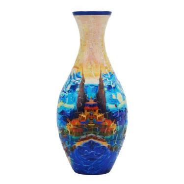 Imagem de Puzzle Planter Vase 3D Hiwhy 160 peças Starry Night Castle