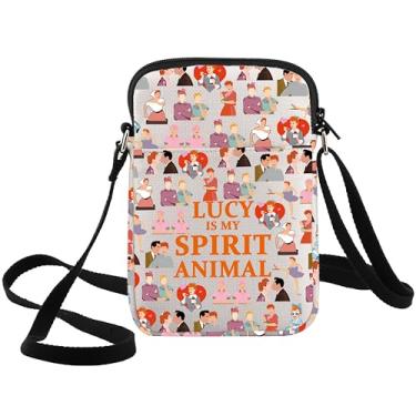 Imagem de WZMPA Bolsa tiracolo divertida para fãs de Ethel & Lucy, presente para fãs de Lucy Is My Spirit, bolsa tiracolo Lucy Merchandise, Lucy Spirit Cb