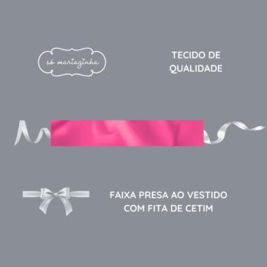 Imagem de Faixa Lisa PINK Infantil Acessorio Festa Casamento Batizado Dama Flori
