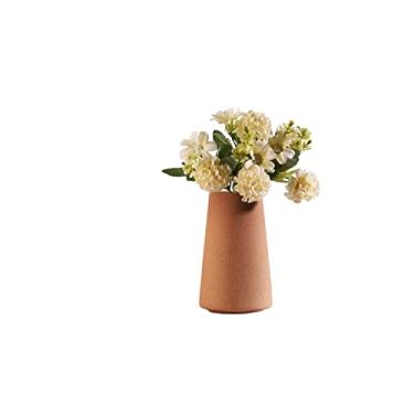 Imagem de HUPADOBIL Vaso De Cerâmica - Simples Para Flores E Plantas, Pequeno, Decoração Minimalista Moderna Marrom, Arranjo Secas, Acessórios Decorativos Tiro (Marrom)
