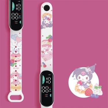 Imagem de Hello Kitty Kuromi Cinnamoroll My Melody Sanrio Relógios LED Relógio E