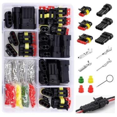 Imagem de JRready ST6521 Conectores automotivos à prova d'água 2 3 4 pinos kit conector de fio macho e fêmea conexão rápida e desconexão 14V carro automotivo superselo 1.5 série 16-22AWG 671 peças