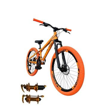 Imagem de Bicicleta 26 Gta Rebel Freeride Downhill 24v Cubo Barulhento k7 Freio a Disco Rodas Vmaxx Pneu Flame-Unissex