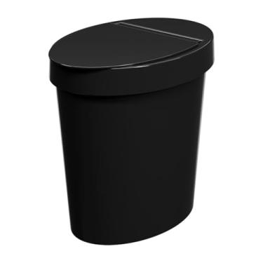 Imagem de Lixeira Oval Retro, 5L, Coza, Preto