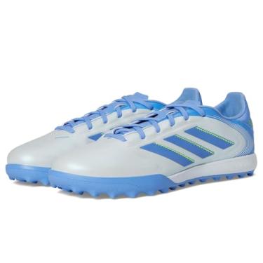 Imagem de adidas Tênis unissex adulto Copa Pure 3 League Turf, Azul halo/azul fusão/limão lúcido, 12.5 Women/11.5 Men