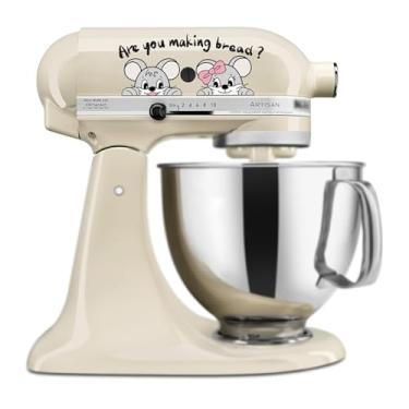 Imagem de HOMDSG Adesivos de mouse fofos para mixer KitchenAid, adesivos engraçados, acessórios de decoração de batedeira de cozinha, decalques fofos de desenhos animados, decalques divertidos, pacote com 4