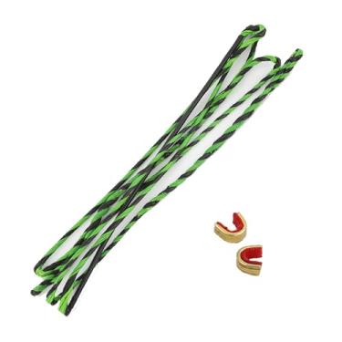 Imagem de HNZMDY 111.8 cm-177.8 cm Flemish Twist Bow String Replacement 12/14/16 fios arco recurvo tradicional arco longo corda com 2 peças Nock