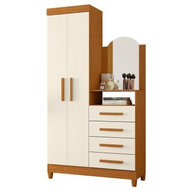 Imagem de Cômoda New Capri 2 Portas e 4 Gavetas com Espelho - Móveis Albatroz
