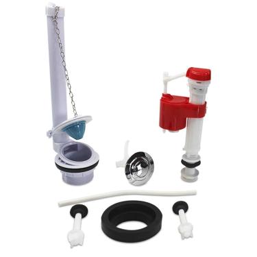 Imagem de Kit Reparo Completo Caixa Acoplada Acionamento Superior Banheiro Privada Vaso Sanitario Drenagem Botao Descarga