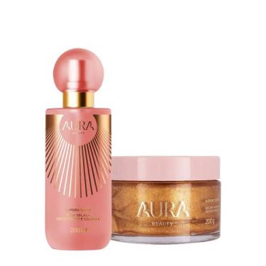 Imagem de Kit Aura Beauty Aurora Shine Geleia Iluminadora Body Splash (2 produto