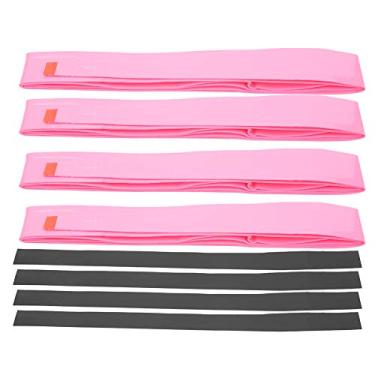 Imagem de Fita de alcance RATAGEM Alta aderência Sweat Absorved Fita coberta de não -lip para tênis Badminton ping pong paddle rosa branco 4pcs 45.3in (Róseo)