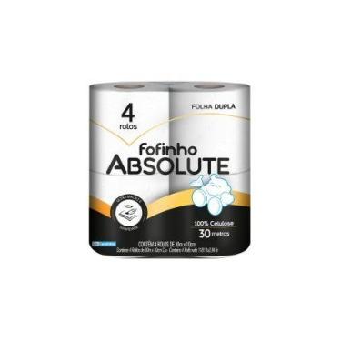 Imagem de Papel higiênico fofinho absolute folha dupla c/4