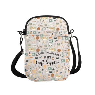 Imagem de G2TUP Crafter Gift It's Not Hoarding If It's Craft Supplies Bolsa de Maquiagem Artesanal Amante Bolsa Cosmética Presente para Amantes de Costura, Materiais de artesanato - P