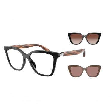 Imagem de Armação Óculos De Grau Clip On Empório Armani Ea4254u 6266-1w 54