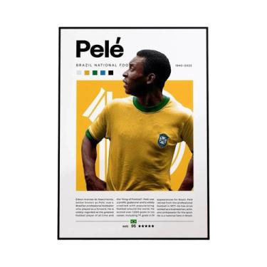 Imagem de Pôster De Futebol Beckham Messi Mbappe Bellingham Ronaldinho Pele Deco