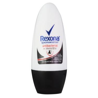 Imagem de Desodorante Antitranspirante Roll-On Rexona Feminino Antibacterial Inivisble 50ml