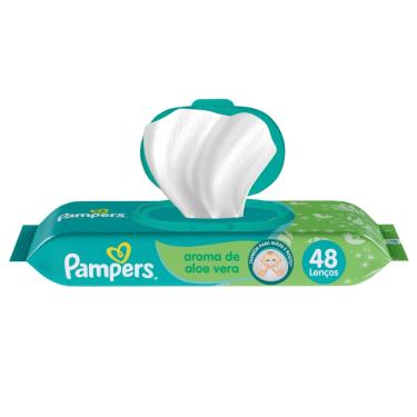Imagem de Lenço Pampers Aloe Vera 48 unidades