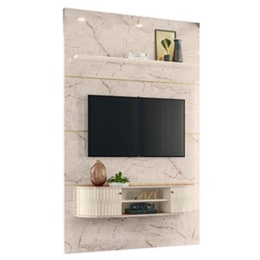 Imagem de Estante Home Theater Com Bancada Suspensa Monte Carlo Calacata Off White - Madetec
