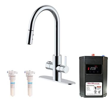 Imagem de Westbrass Torneira de cozinha 4 em 1 HotMaster KH41AK-26, cromo polido