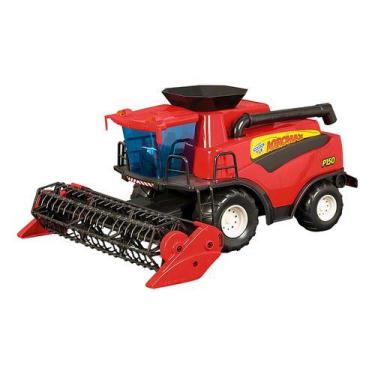 Imagem de Brinquedo Colheitadeira Grande 51cm Trator Infantil - hyper Club, Verm