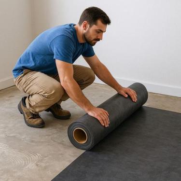 Imagem de Piso Vinílico em Manta PVC Preto Branco Dama ou Cimento 1x1m - Mob Cor