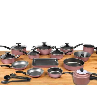 Imagem de Conjunto Panelas 17 Pc Antiaderente Panela Pressão - Alumínio Imperial