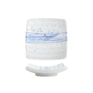 Imagem de Prato de molho de sushi requintado quadrado simples de cerâmica japonesa - Hailan