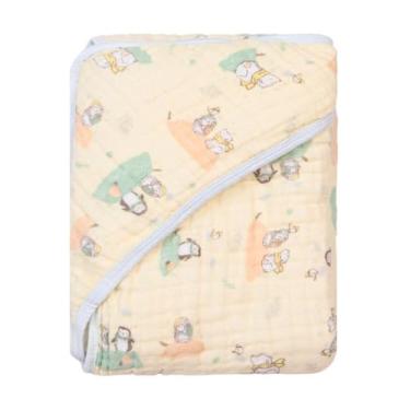 Imagem de Toalha com Capuz para Bebê – 100% Algodão Forrada com Fralda Soft – Alta Absorção – Estampas Variadas – 80x80 cm – Loja Era Uma Vez (Urso Polar, Padrão)