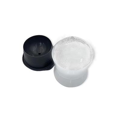 Imagem de Forma de Gelo em Esfera para Drinks, 6 cm de Diâmetro, 11,3 cm de Altura, Preta e Transparente