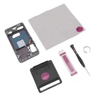 Imagem de Moldura de tela LCD para Galaxy, fácil substituição da moldura de instalação para Professional A moldura frontal danificada (preto)