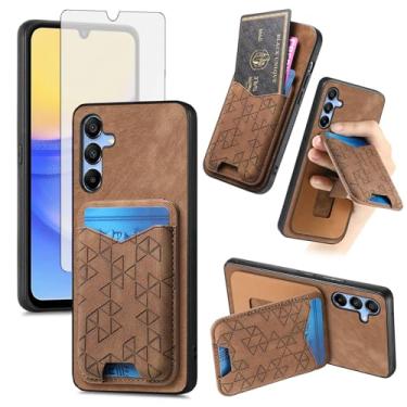 Imagem de Asuwish Capa de telefone para Samsung Galaxy A16 5G/4G capa carteira com protetor de tela de vidro temperado fino suporte para cartão de crédito bolsa celular antiqueda embutida A 16 16A SM-A166U