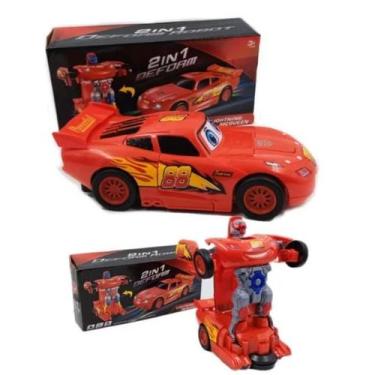 Imagem de Brinquedo Carros Pixar Disney Relâmpago McQueen Vira Robô - Soberana B