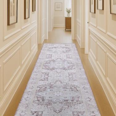 Imagem de Tapete de área lavável. Casa de fazenda moderna. Vintage. Turco. Boêmio. Atirado. Oriental. Tradicional. Tapetes para sala de estar. Jantar. Quarto. Escritório. Entrada. Foyer. (861PP, 2'5 x 9'8)